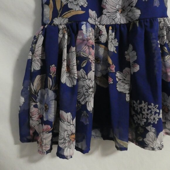 AVA & YELLY | size 6 | Sheer Sleeveless Floral Dress | Tie Back | Lined - Picture 14 of 16